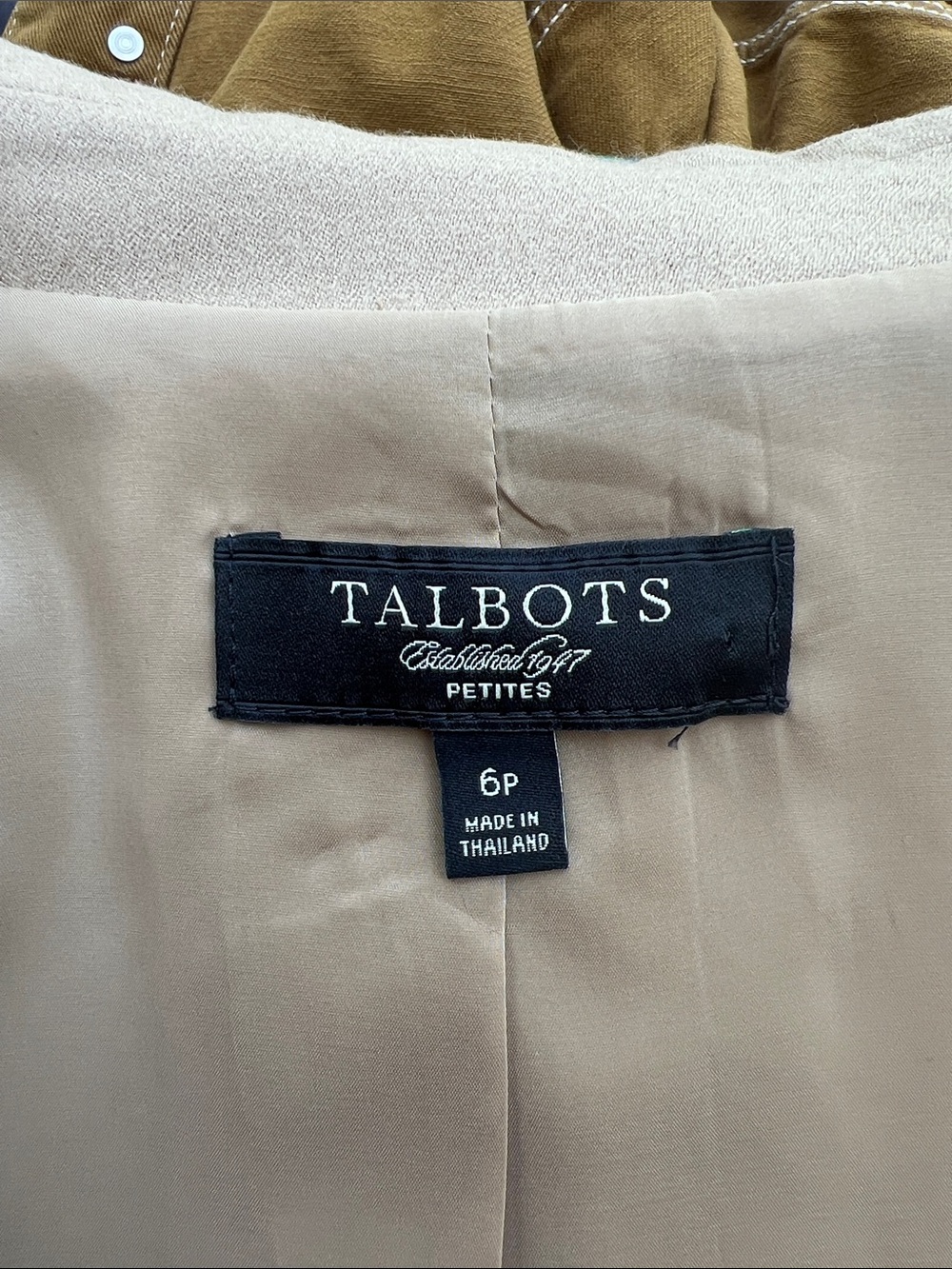 Talbots Camel Single-Button Blazer - Picture 6 of 7